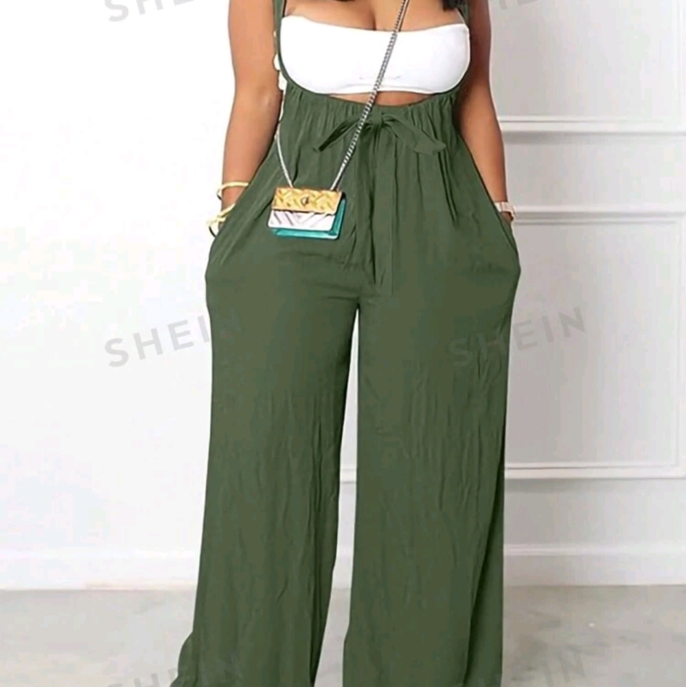 New Wide-leg Jumper/ Olive/XL